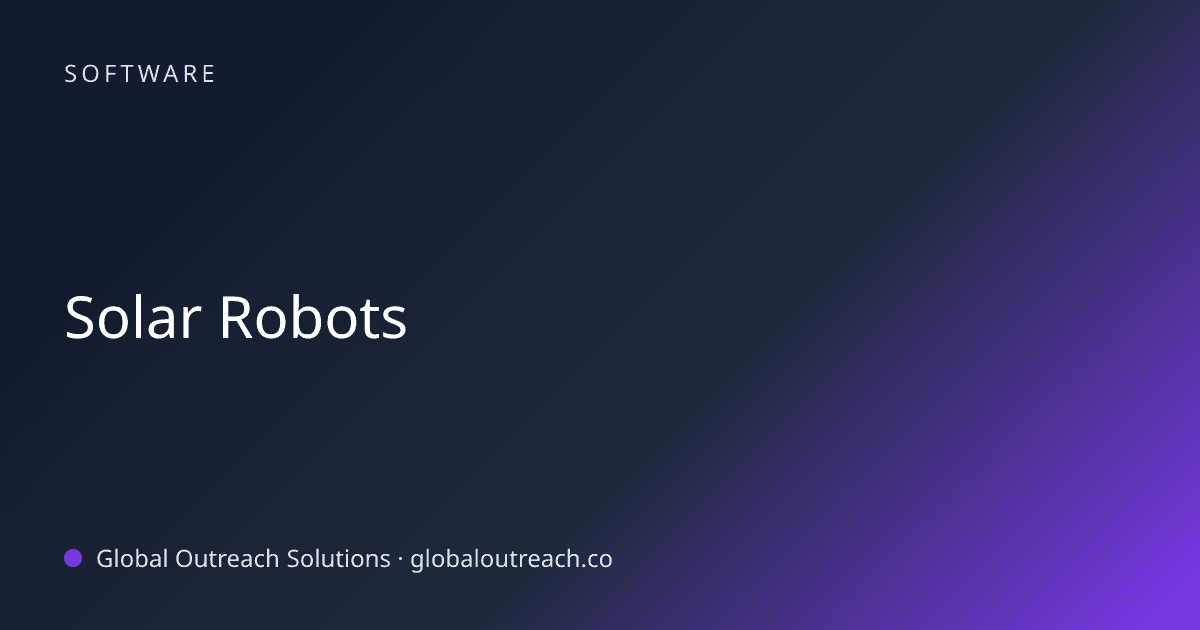 Related article cover image: "Solar Robots" (Software)