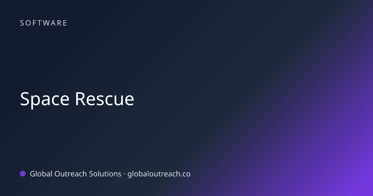 Blog article cover image: "Space Rescue" in Software