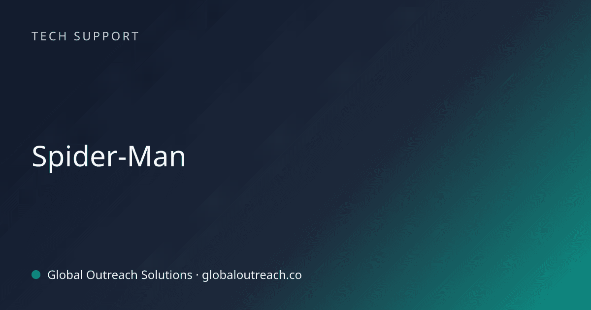 Related article cover image: "Spider-Man" (Tech Support)