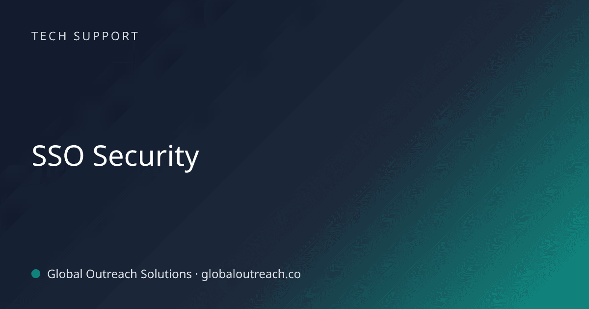 Related article cover image: "SSO Security" (Tech Support)