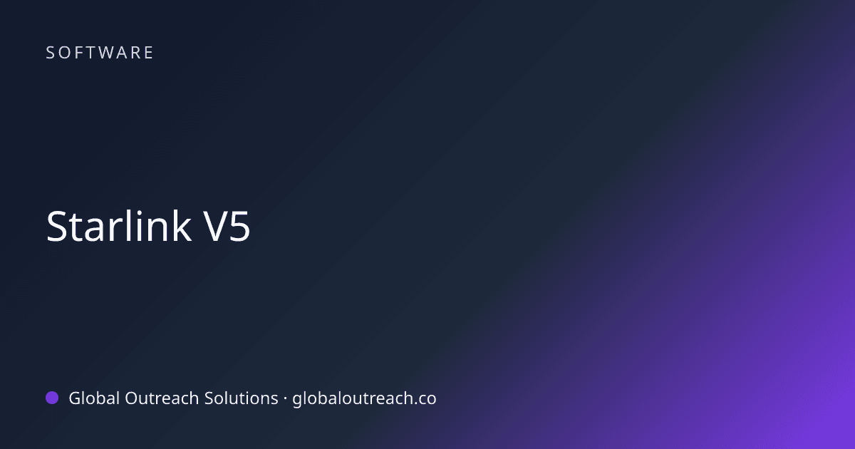 Blog article cover image: "Starlink V5" in Software