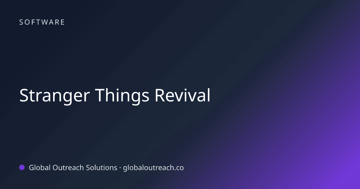 Blog article cover image: "Stranger Things Revival" in Software
