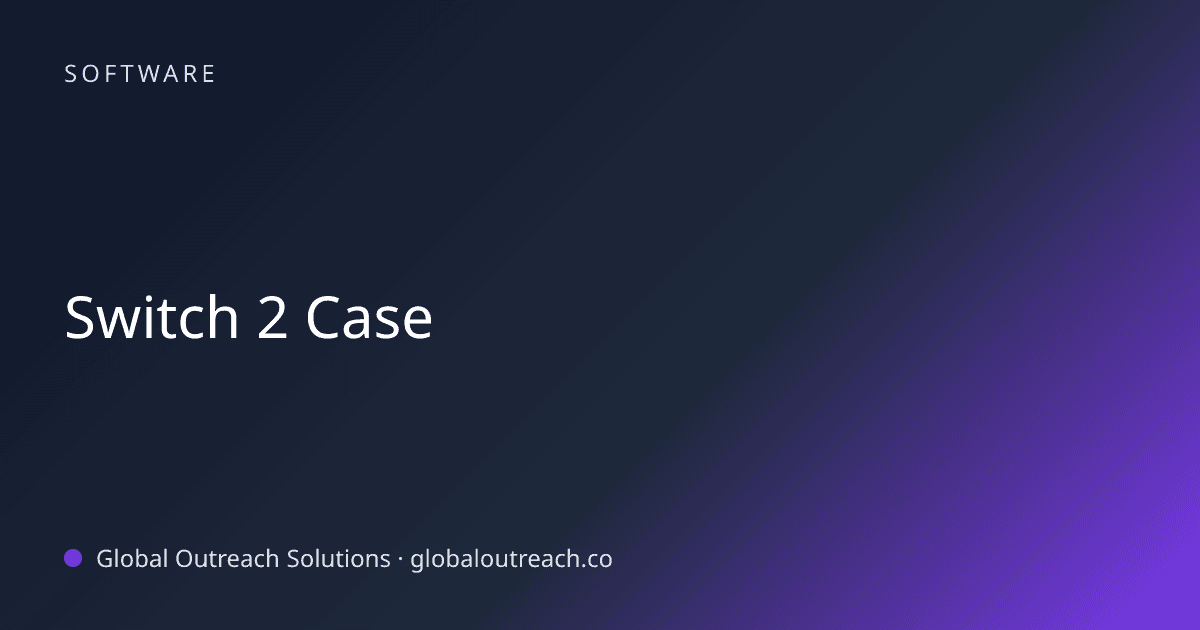 Blog article cover image: "Switch 2 Case" in Software