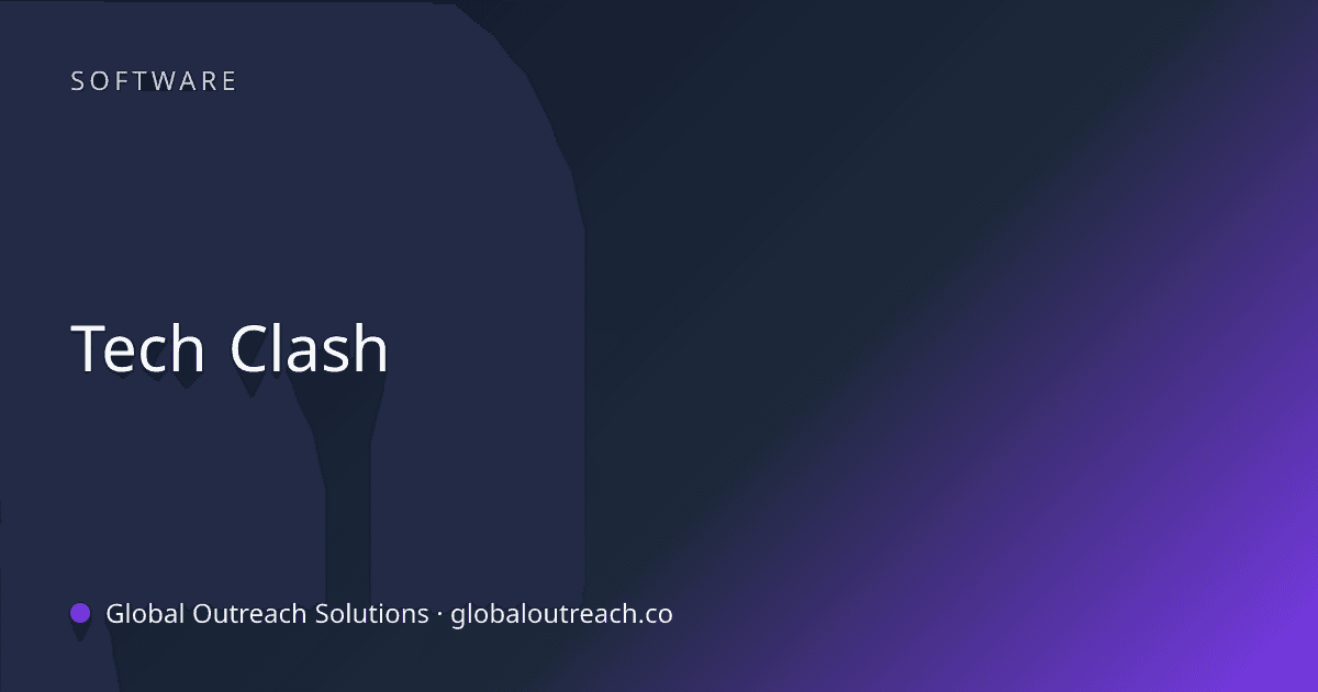 Related article cover image: "Tech Clash" (Software)