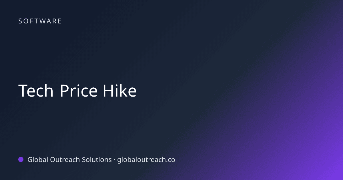 Blog article cover image: "Tech Price Hike" in Software