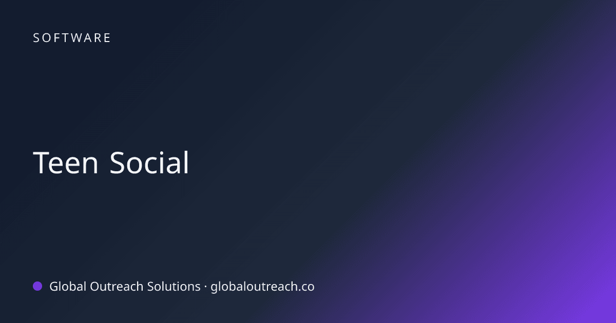Blog article cover image: "Teen Social" in Software