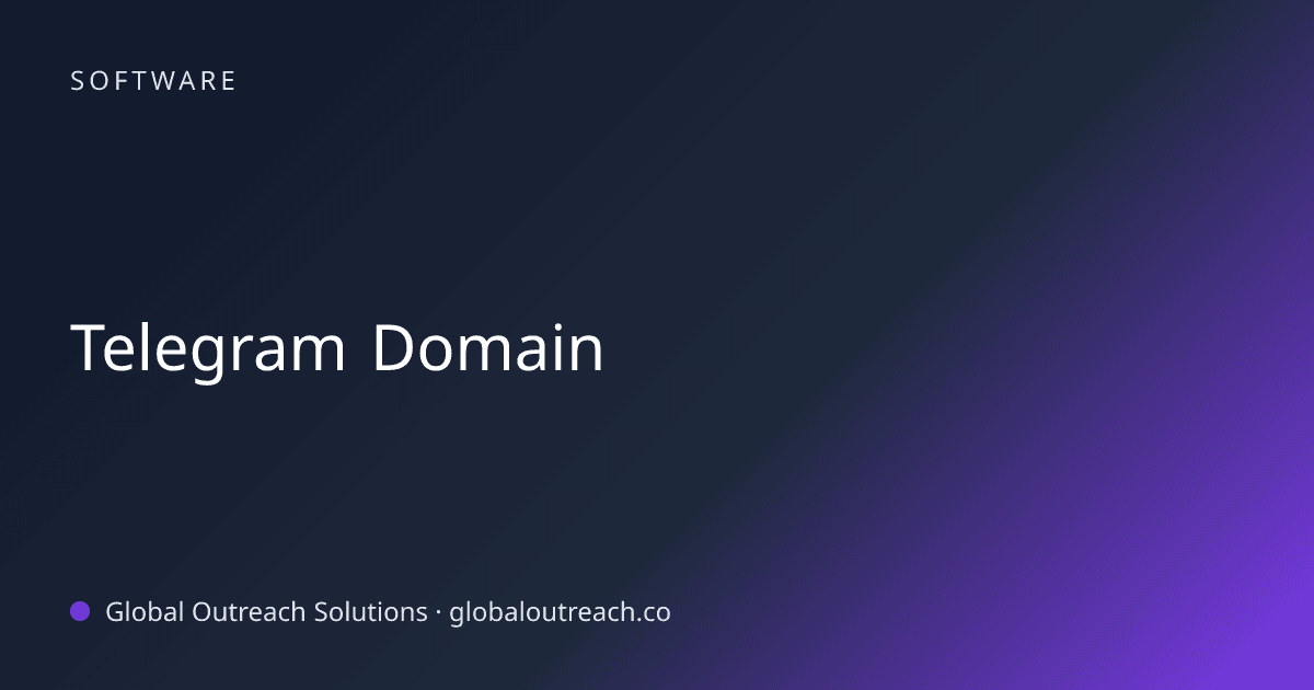 Blog article cover image: "Telegram Domain" in Software