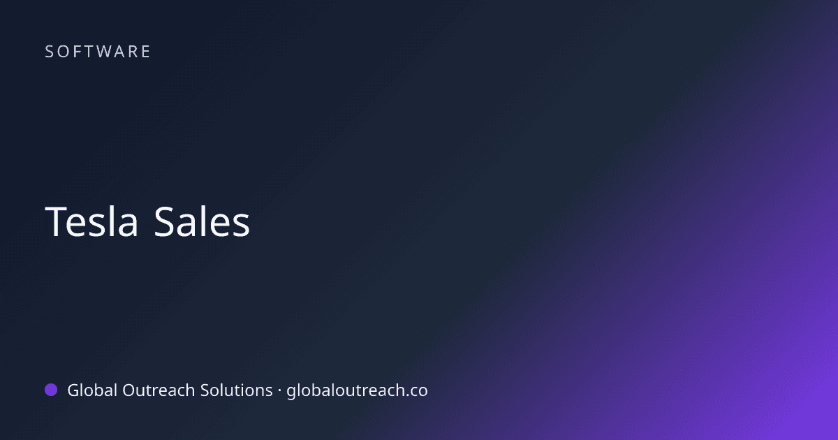 Blog article cover image: "Tesla Sales" in Software