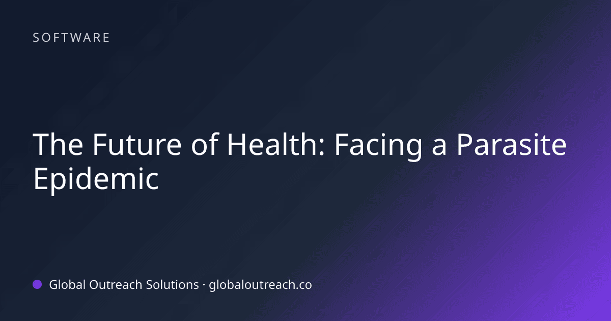 Blog article cover image: "The Future of Health: Facing a Parasite Epidemic" in Software