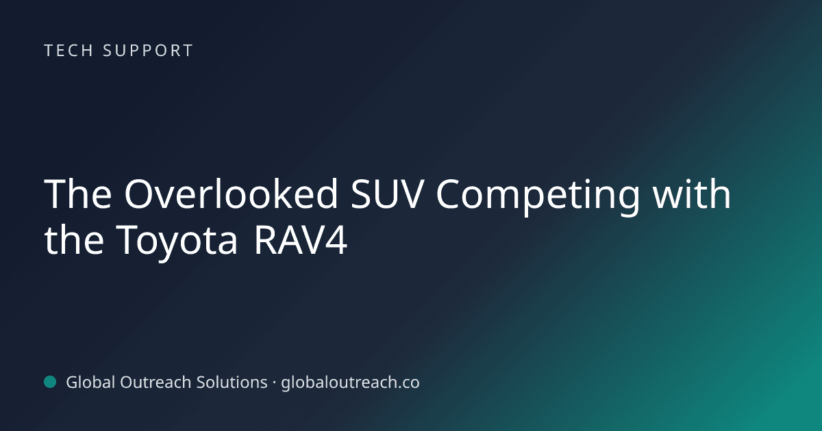 Blog article cover image: "The Overlooked SUV Competing with the Toyota RAV4" in Tech Support