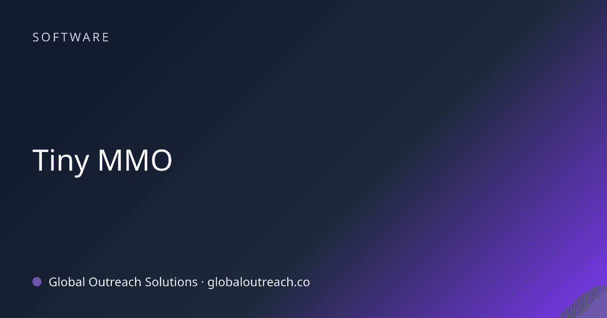 Blog article cover image: "Tiny MMO" in Software