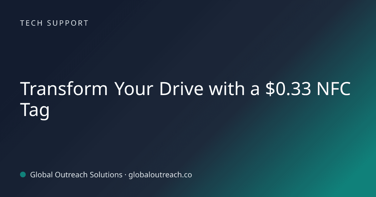 Related article cover image: "Transform Your Drive with a $0.33 NFC Tag" (Tech Support)