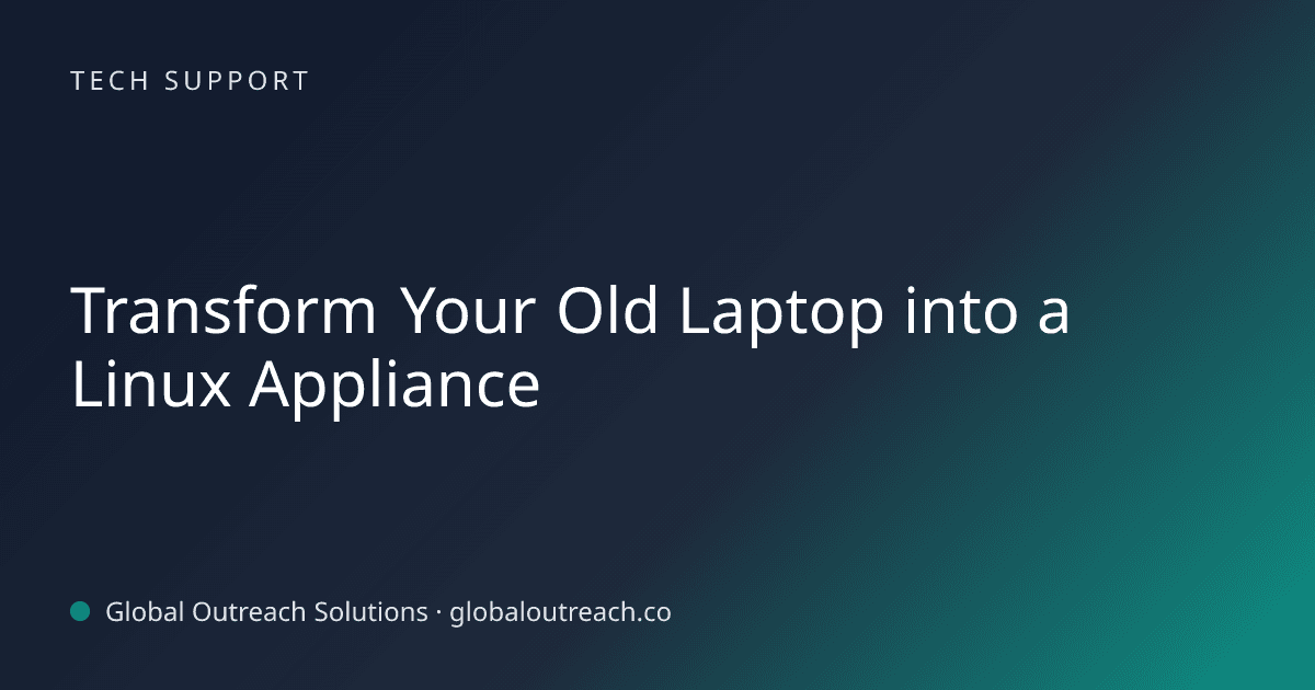 Related article cover image: "Transform Your Old Laptop into a Linux Appliance" (Tech Support)