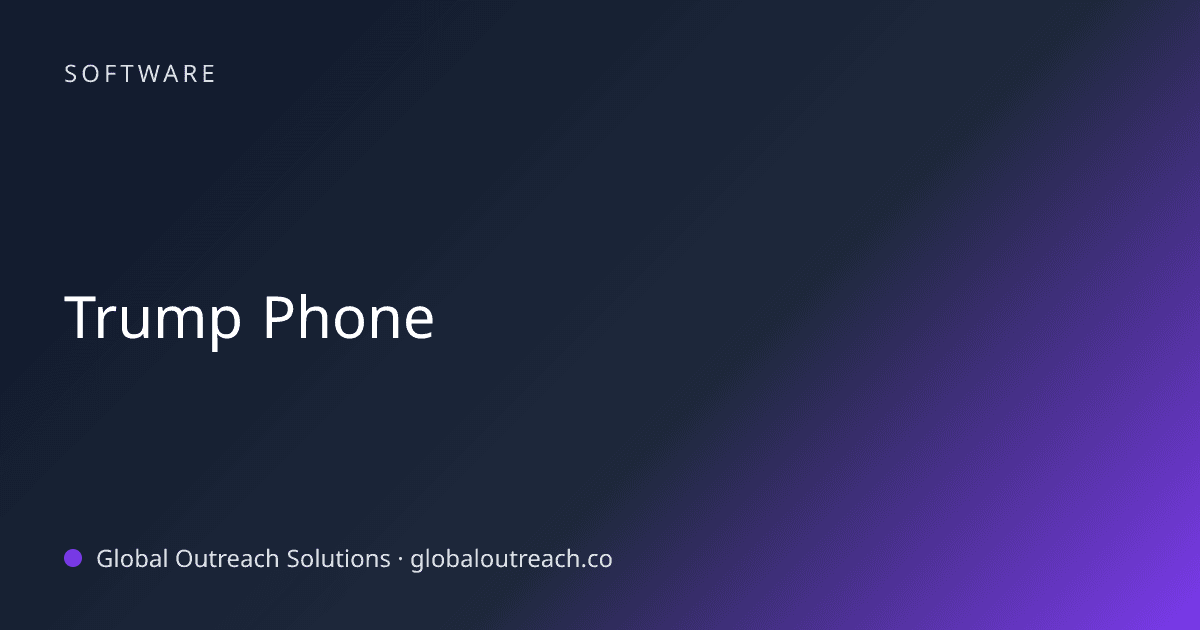 Blog article cover image: "Trump Phone" in Software
