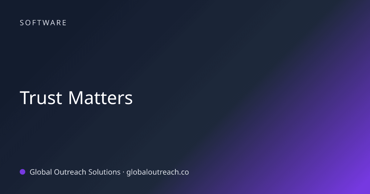 Related article cover image: "Trust Matters" (Software)