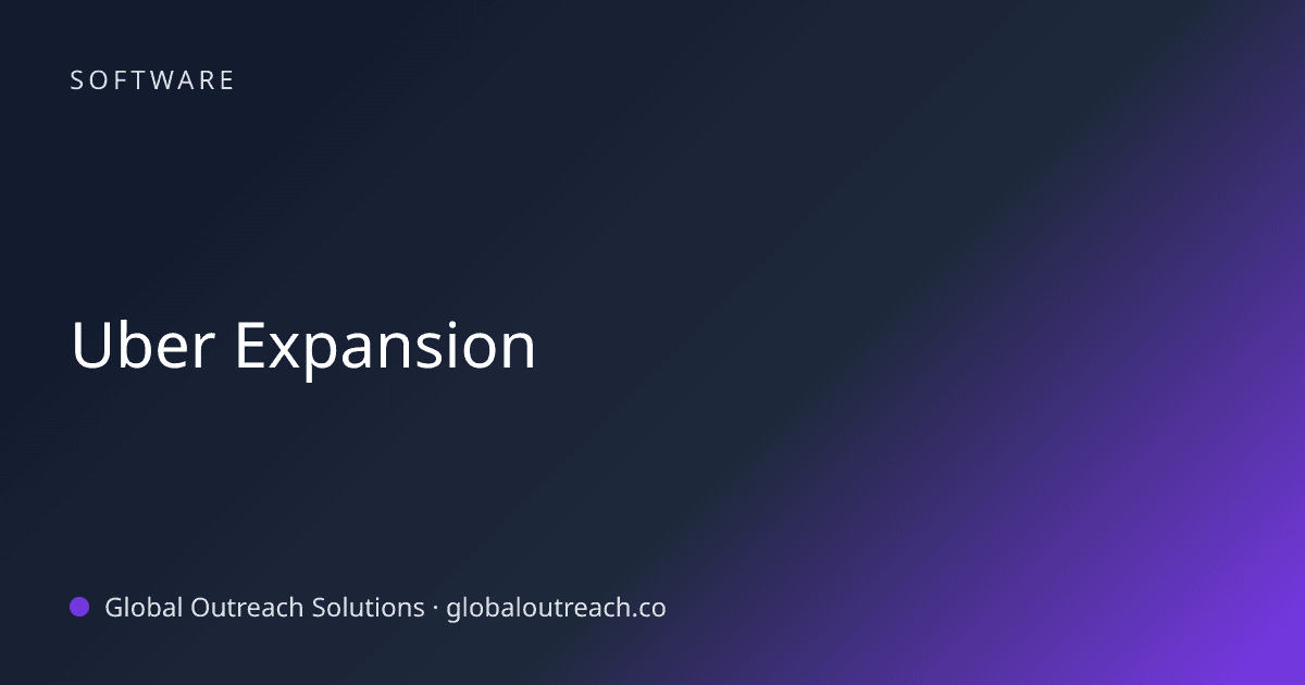 Blog article cover image: "Uber Expansion" in Software
