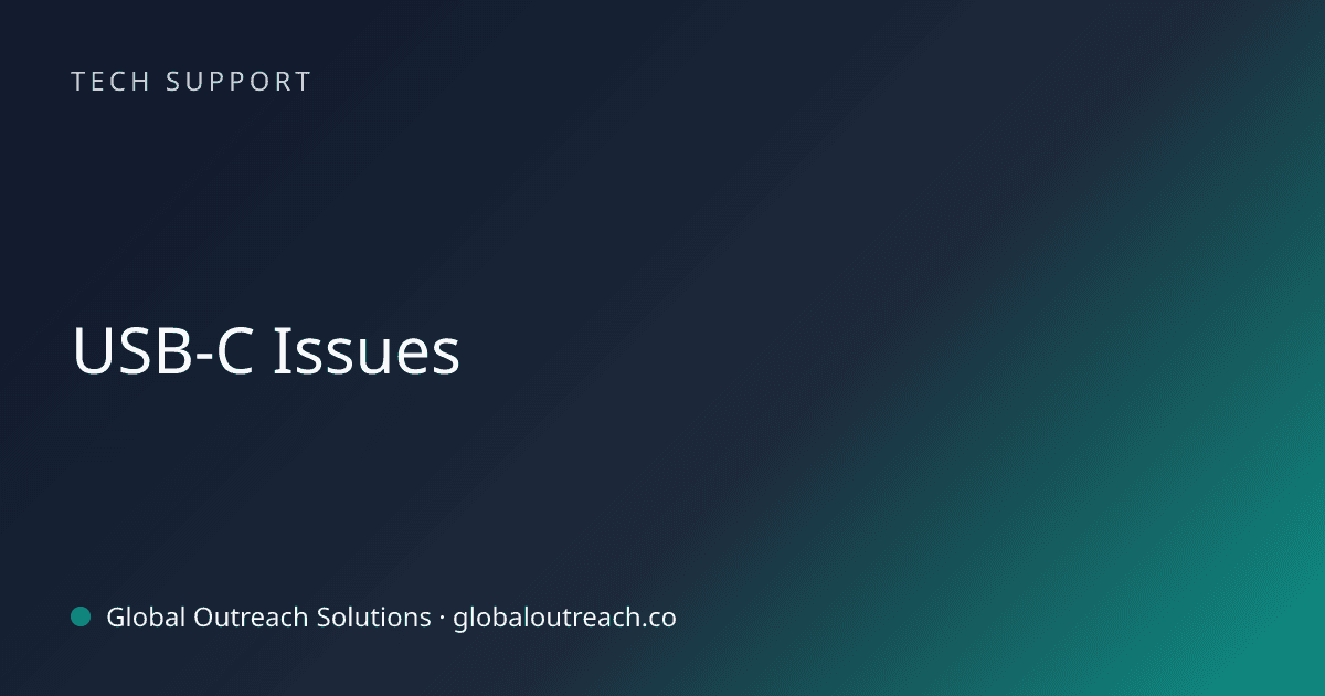 Related article cover image: "USB-C Issues" (Tech Support)
