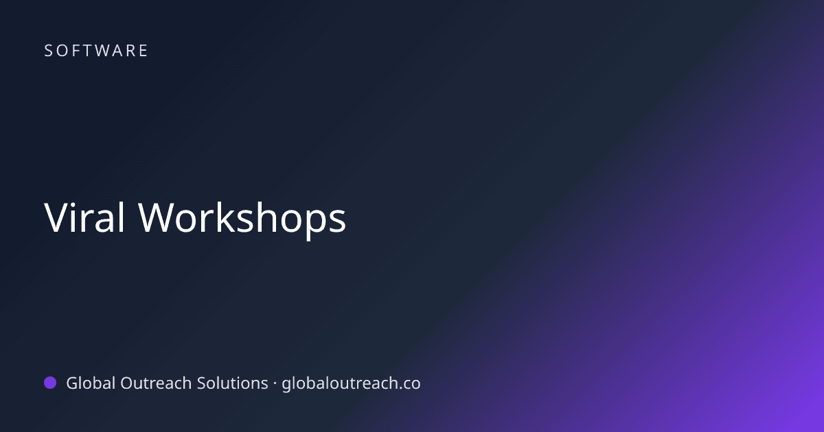 Illustrated cover image for the Software article "Viral Workshops" on Global Outreach Solutions blog