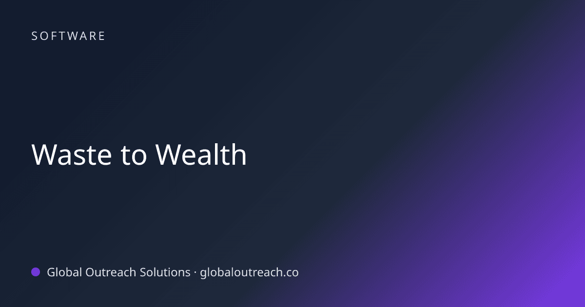 Related article cover image: "Waste to Wealth" (Software)