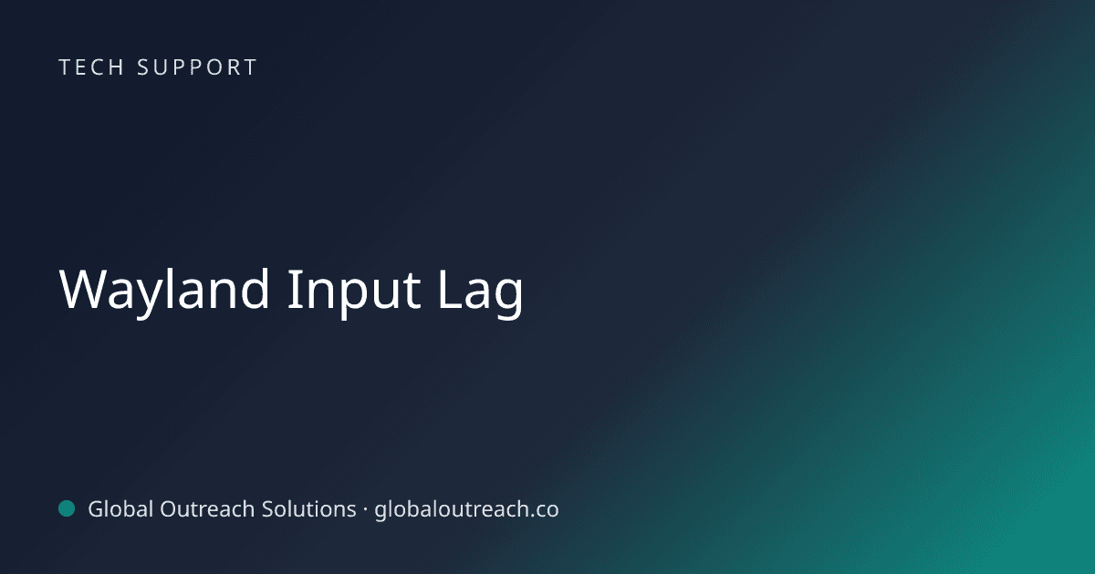 Blog article cover image: "Wayland Input Lag" in Tech Support
