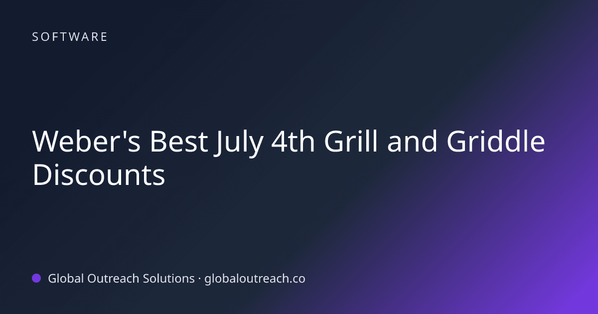 Blog article cover image: "Weber's Best July 4th Grill and Griddle Discounts" in Software