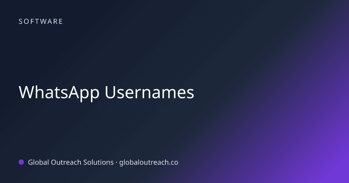 Blog article cover image: "WhatsApp Usernames" in Software