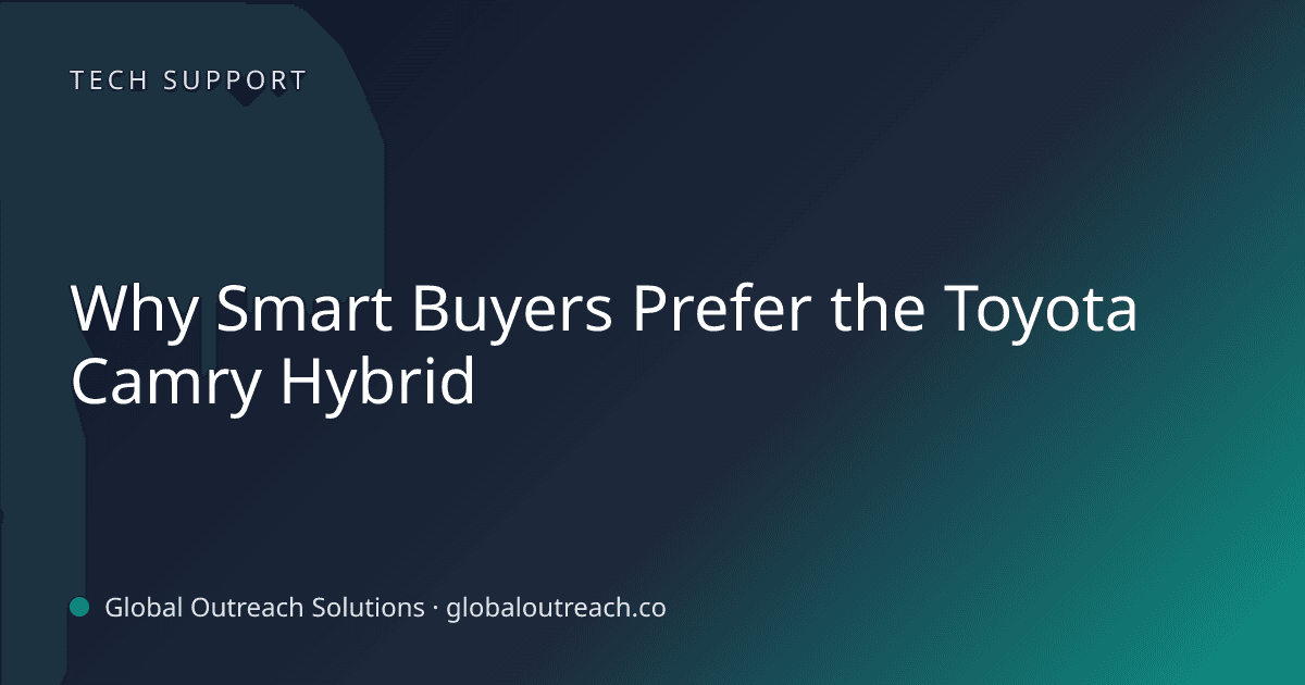 Related article cover image: "Why Smart Buyers Prefer the Toyota Camry Hybrid" (Tech Support)