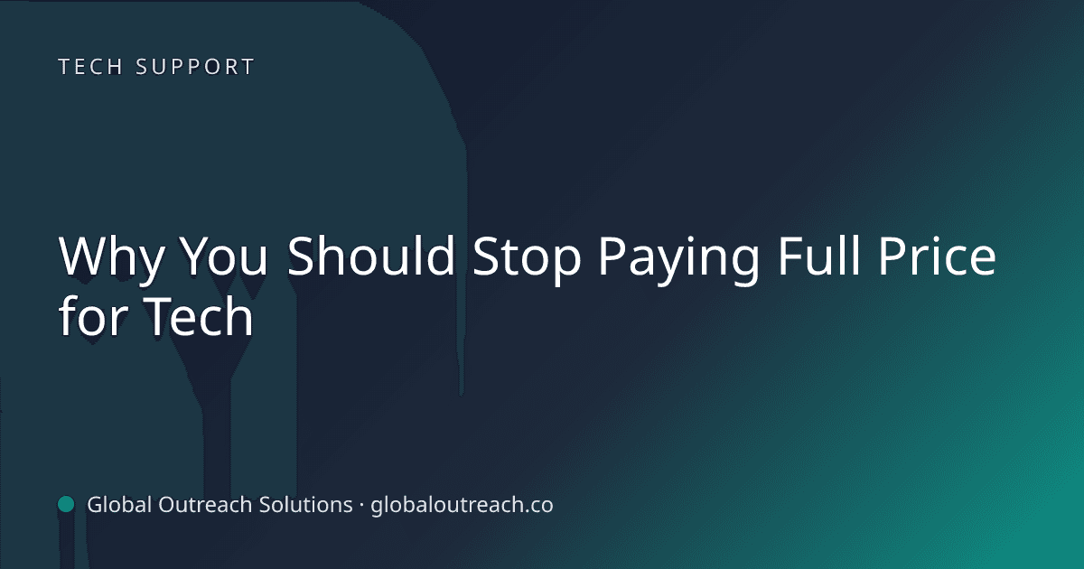 Related article cover image: "Why You Should Stop Paying Full Price for Tech" (Tech Support)