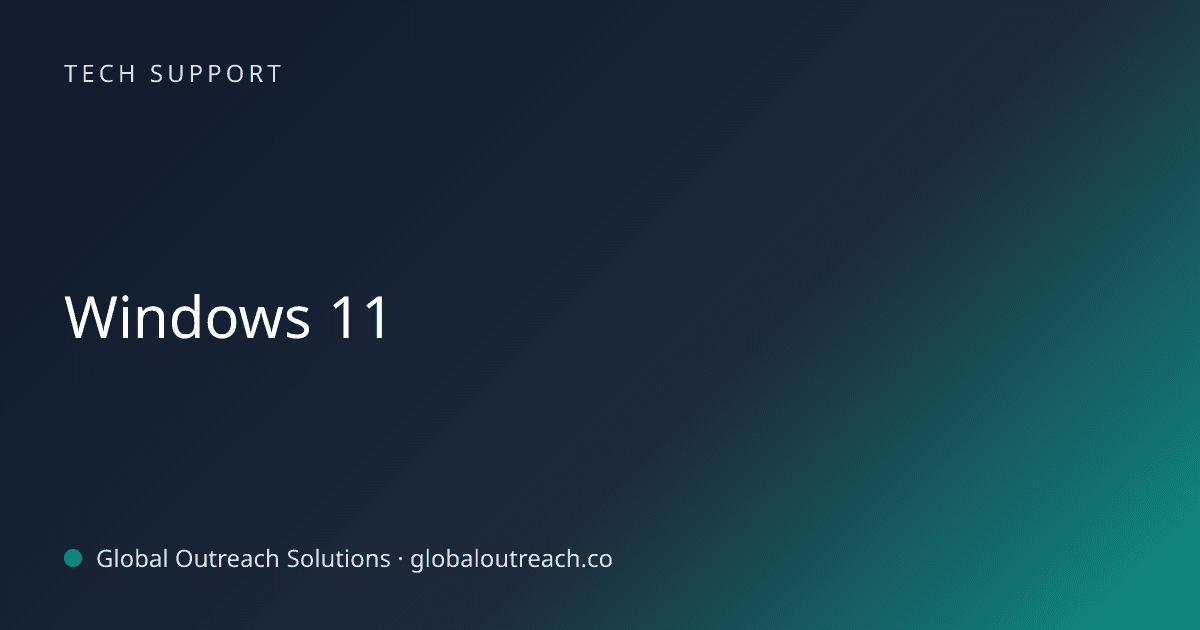 Related article cover image: "Windows 11" (Tech Support)