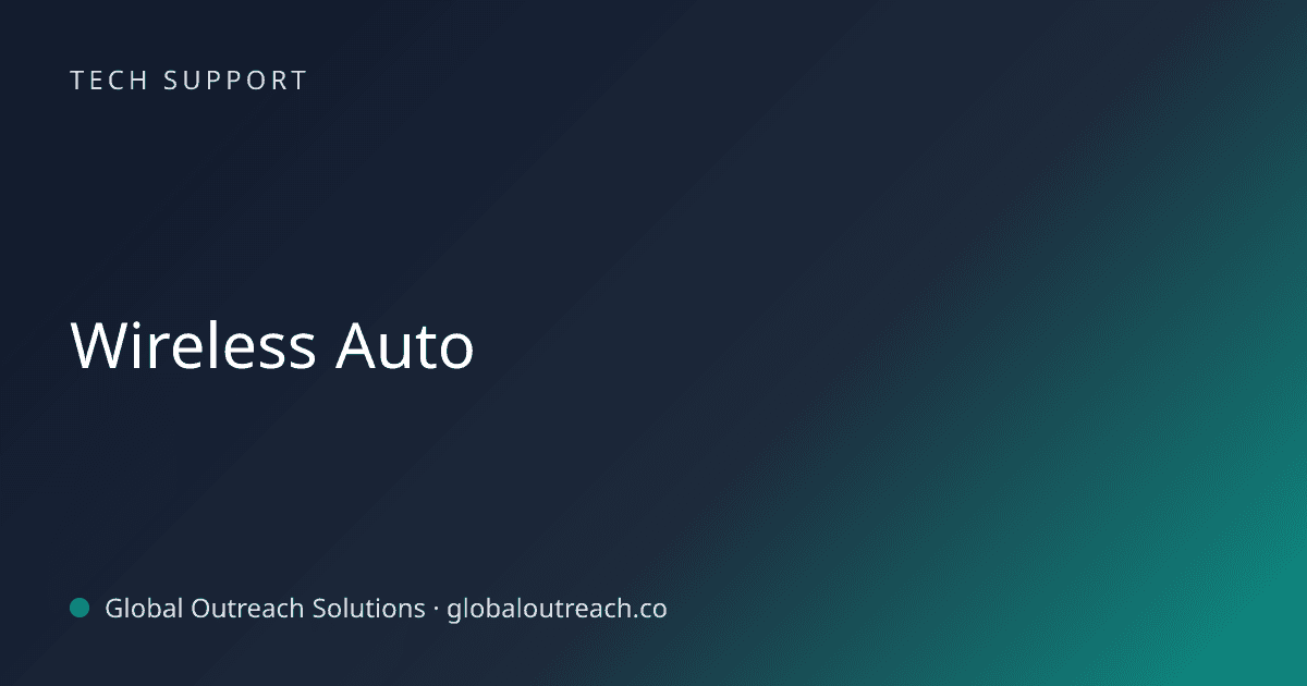 Related article cover image: "Wireless Auto" (Tech Support)