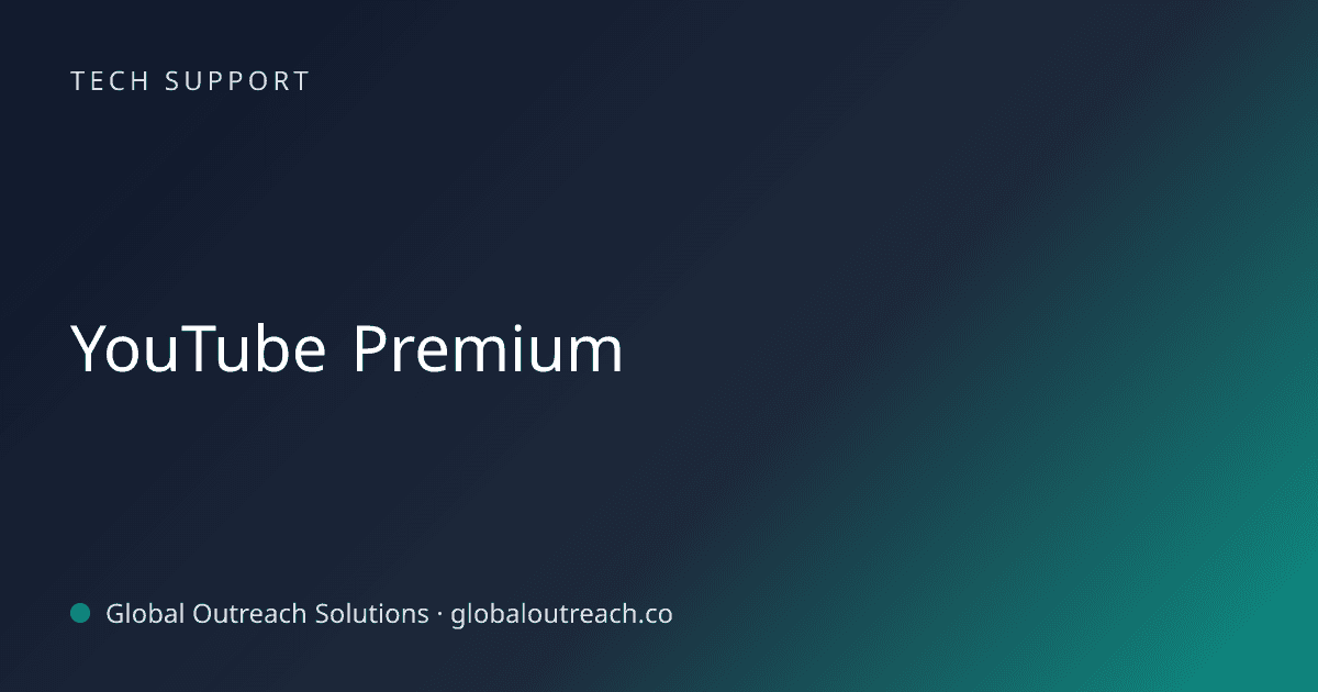 Related article cover image: "YouTube Premium" (Tech Support)