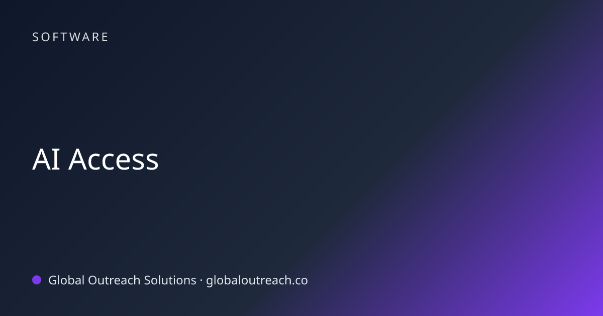 Related article cover image: "AI Access" (Software)