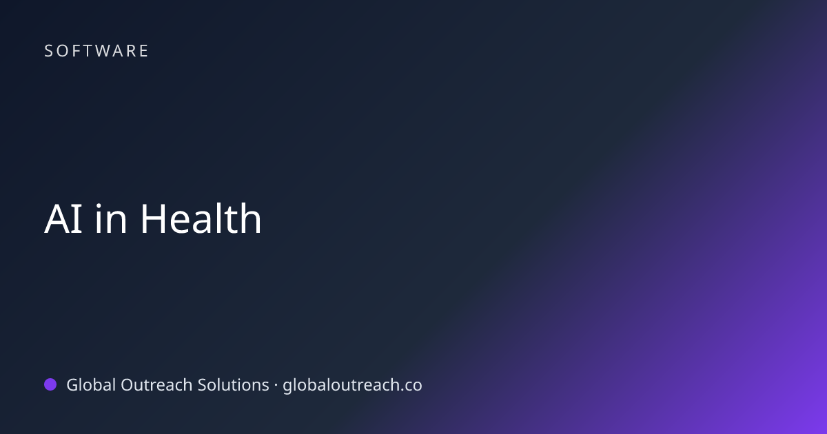 Related article cover image: "AI in Health" (Software)