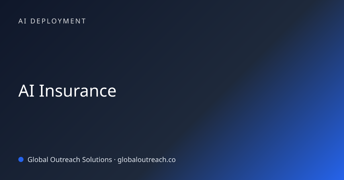 Related article cover image: "AI Insurance" (AI Deployment)