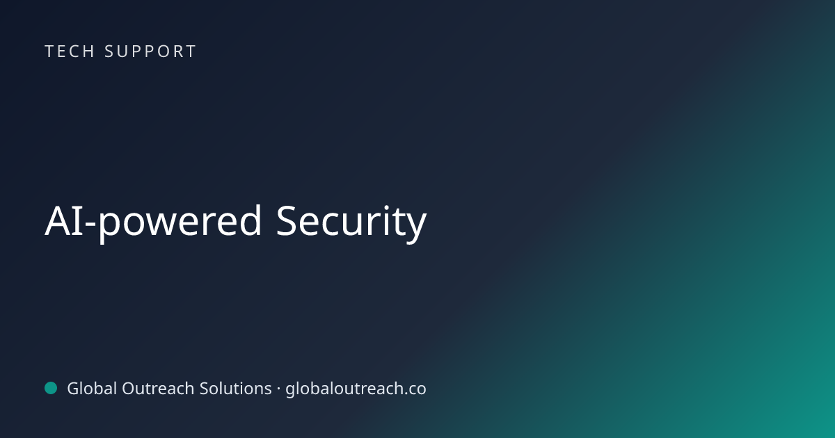 Related article cover image: "AI-powered Security" (Tech Support)