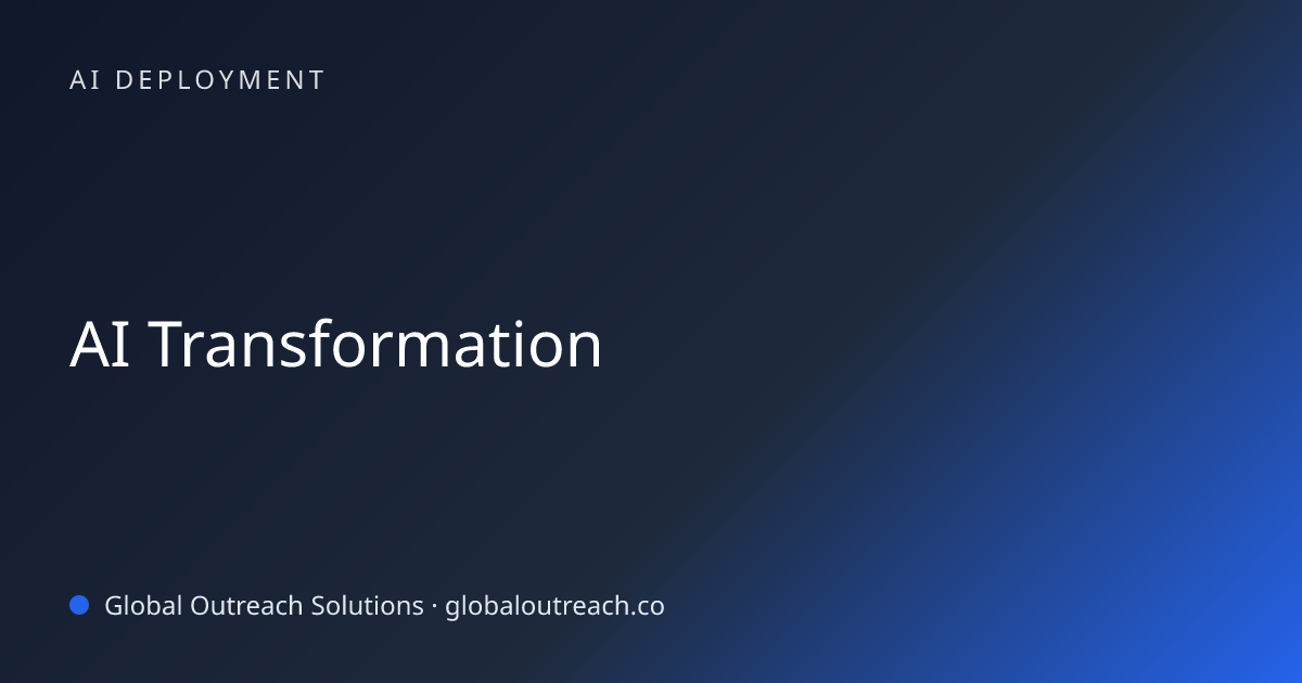 Related article cover image: "AI Transformation" (AI Deployment)