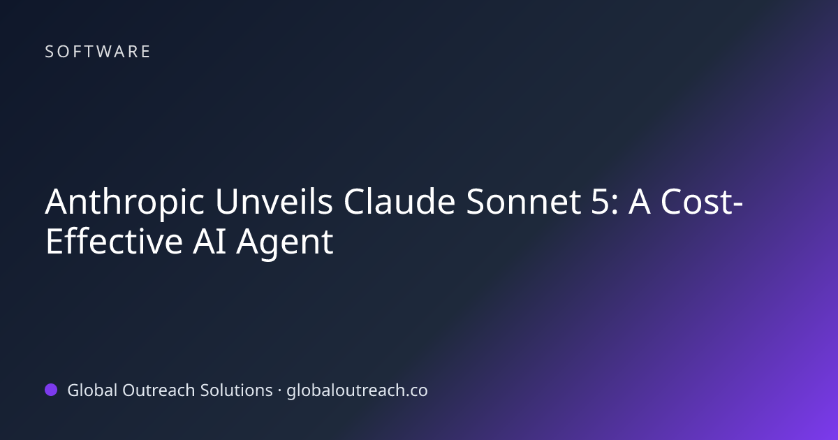 Related article cover image: "Anthropic Unveils Claude Sonnet 5: A Cost-Effective AI Agent" (Software)