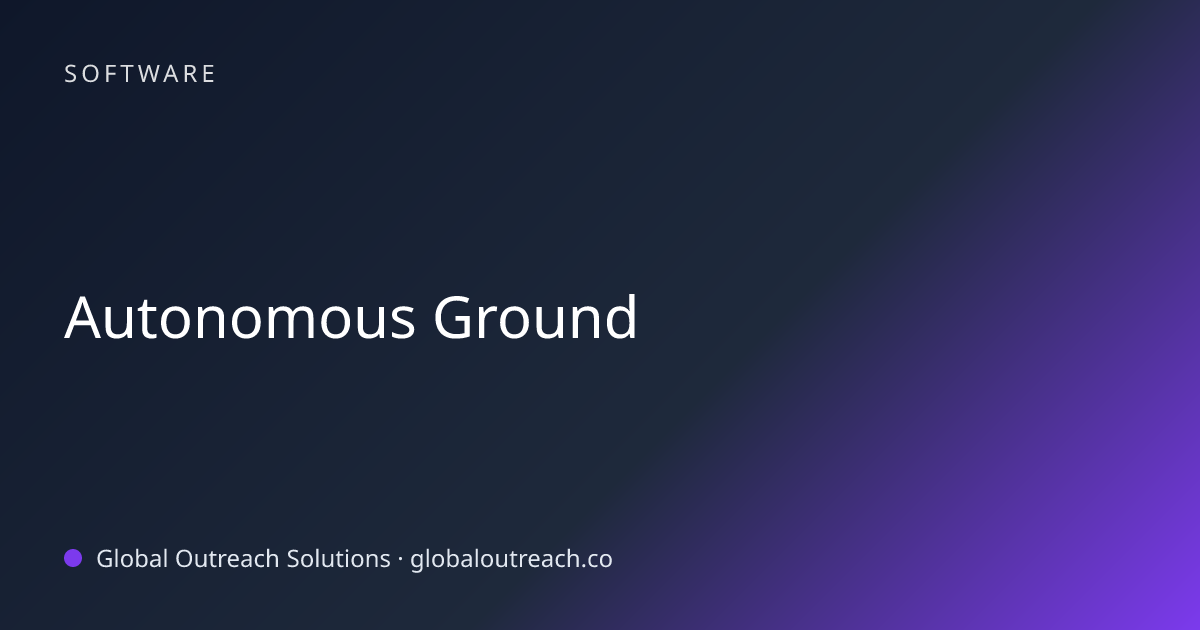 Related article cover image: "Autonomous Ground" (Software)