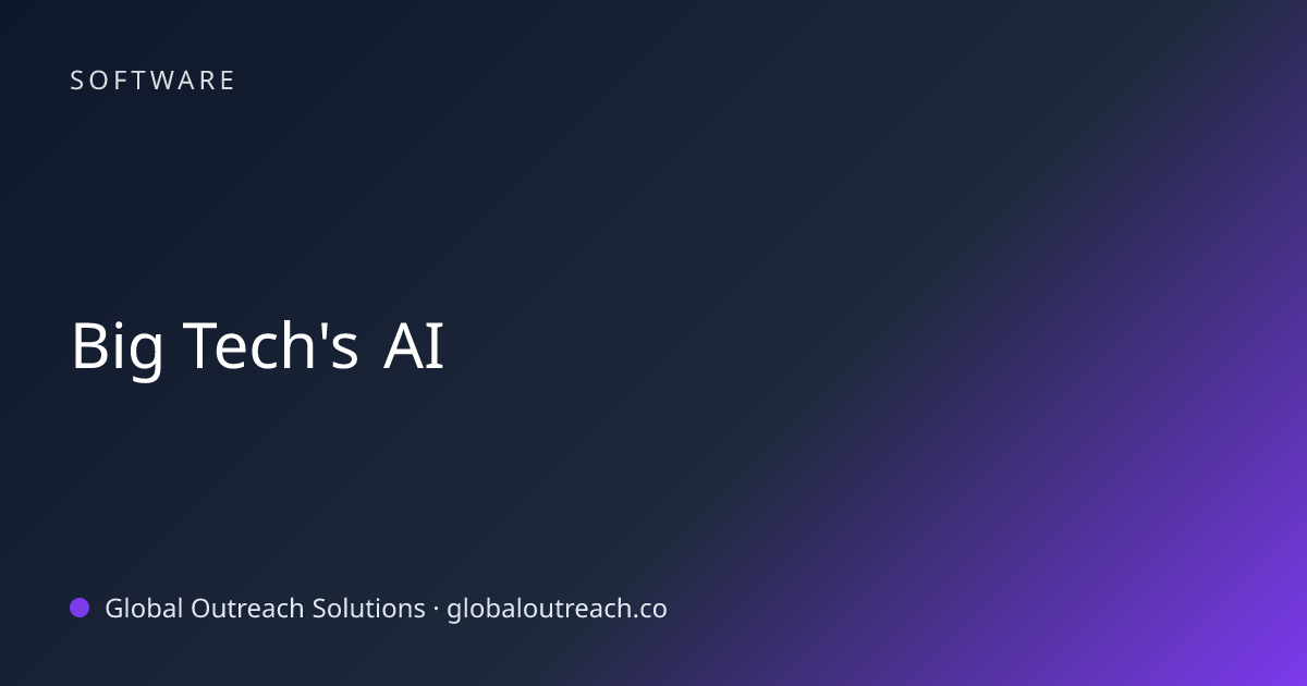 Related article cover image: "Big Tech's AI" (Software)