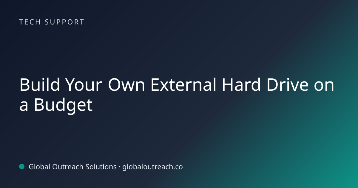 Related article cover image: "Build Your Own External Hard Drive on a Budget" (Tech Support)