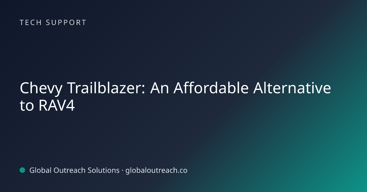 Chevy Trailblazer: An Affordable Alternative to RAV4