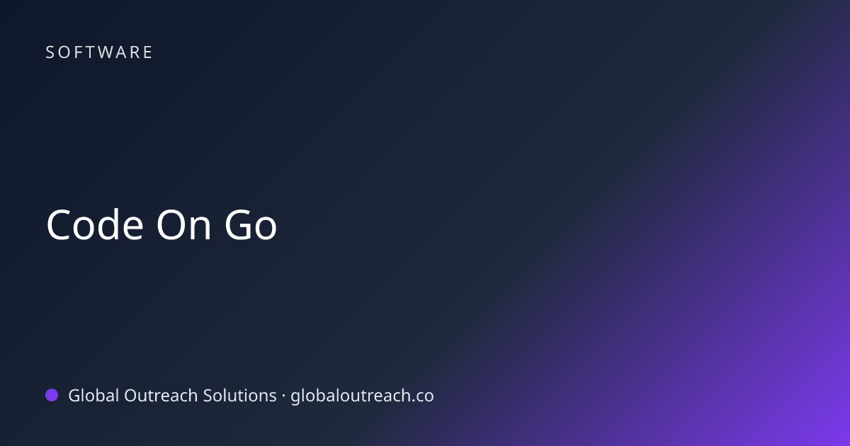 Related article cover image: "Code On Go" (Software)