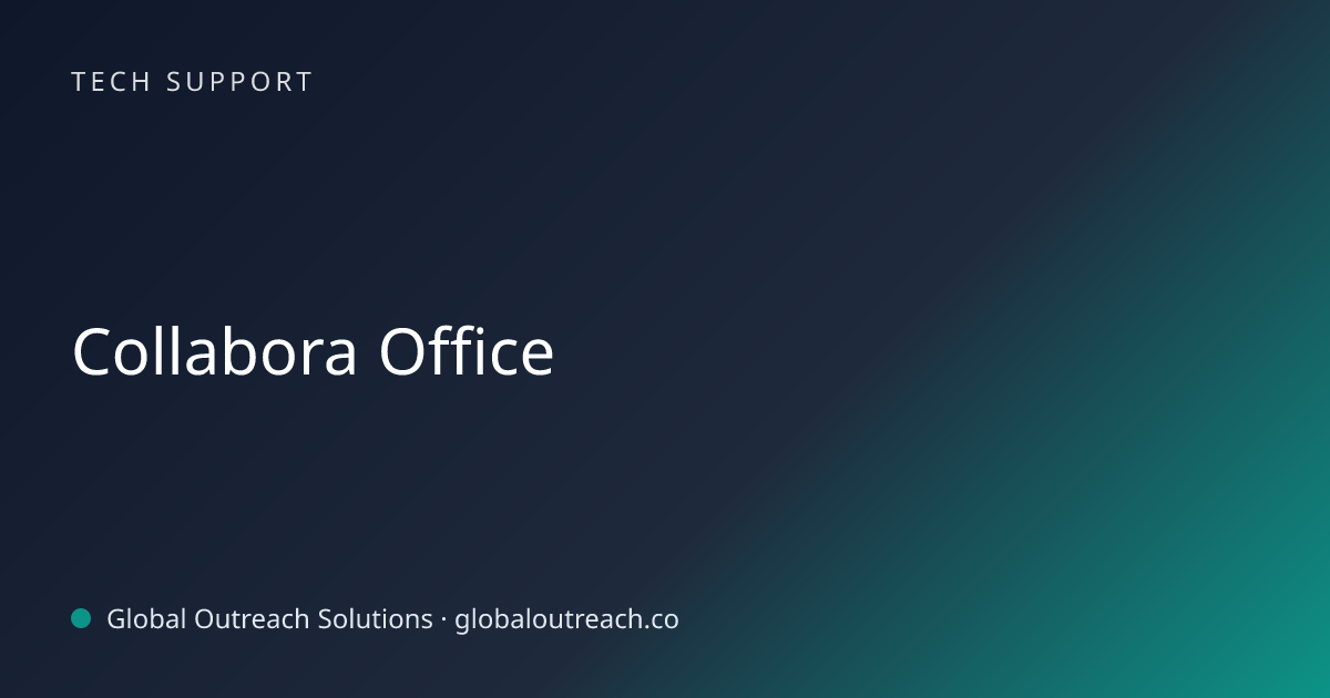 Related article cover image: "Collabora Office" (Tech Support)