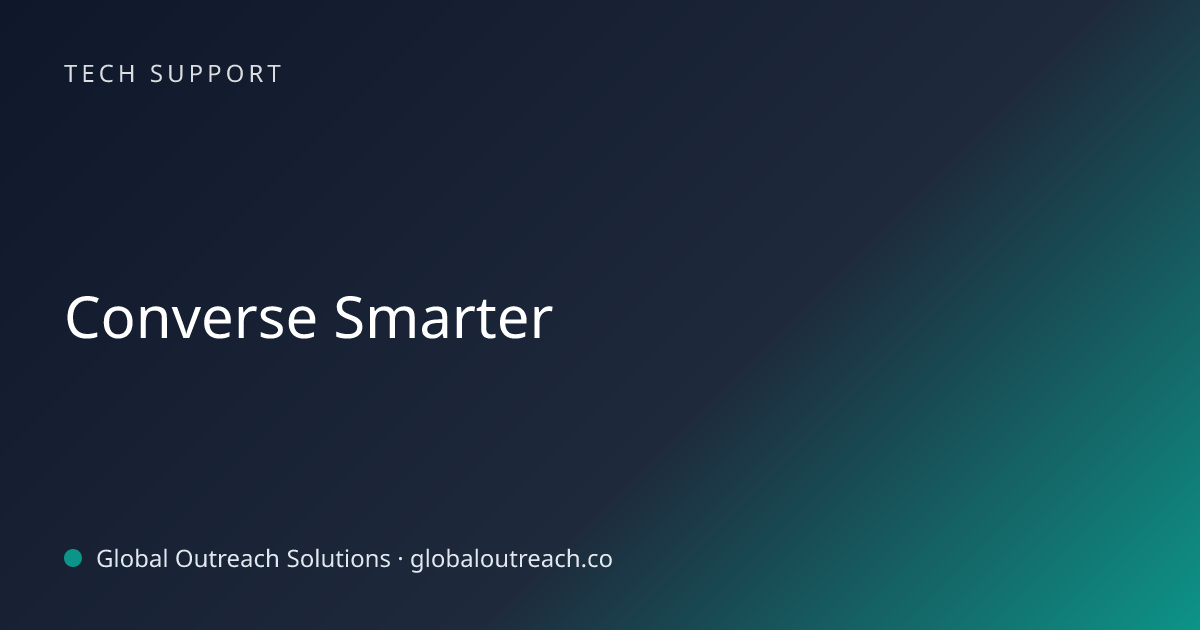 Related article cover image: "Converse Smarter" (Tech Support)