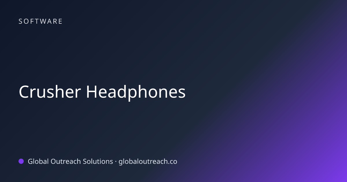 Related article cover image: "Crusher Headphones" (Software)