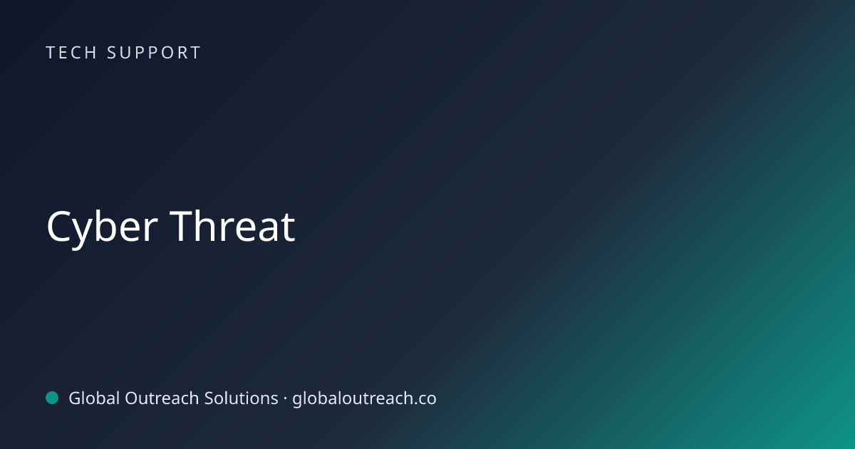 Related article cover image: "Cyber Threat" (Tech Support)