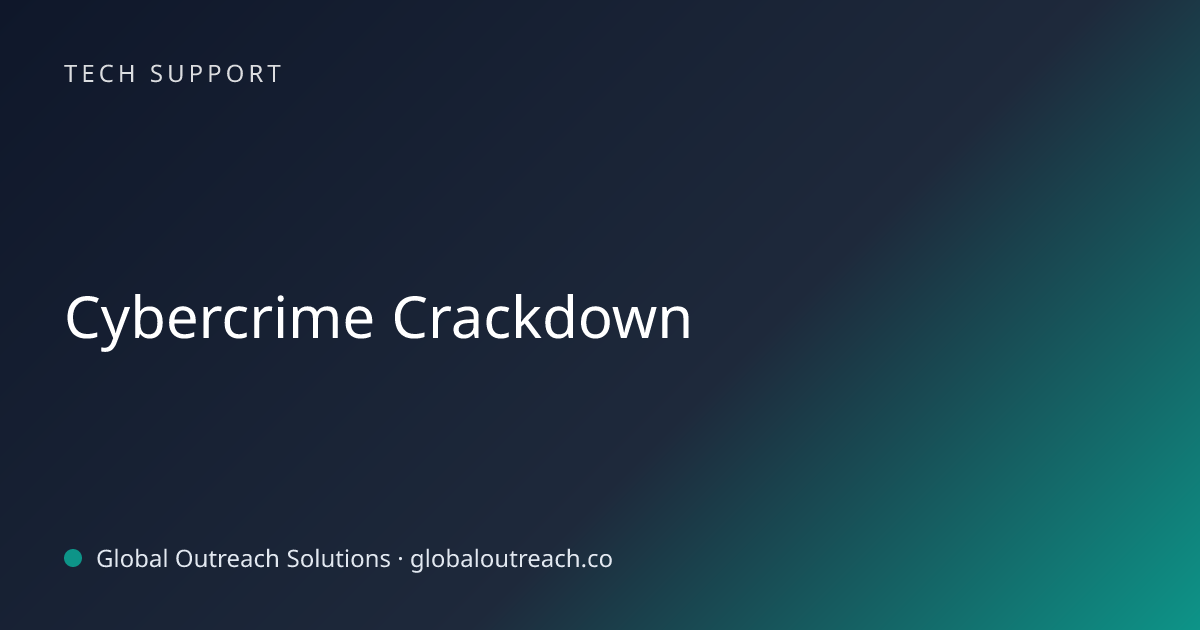 Related article cover image: "Cybercrime Crackdown" (Tech Support)