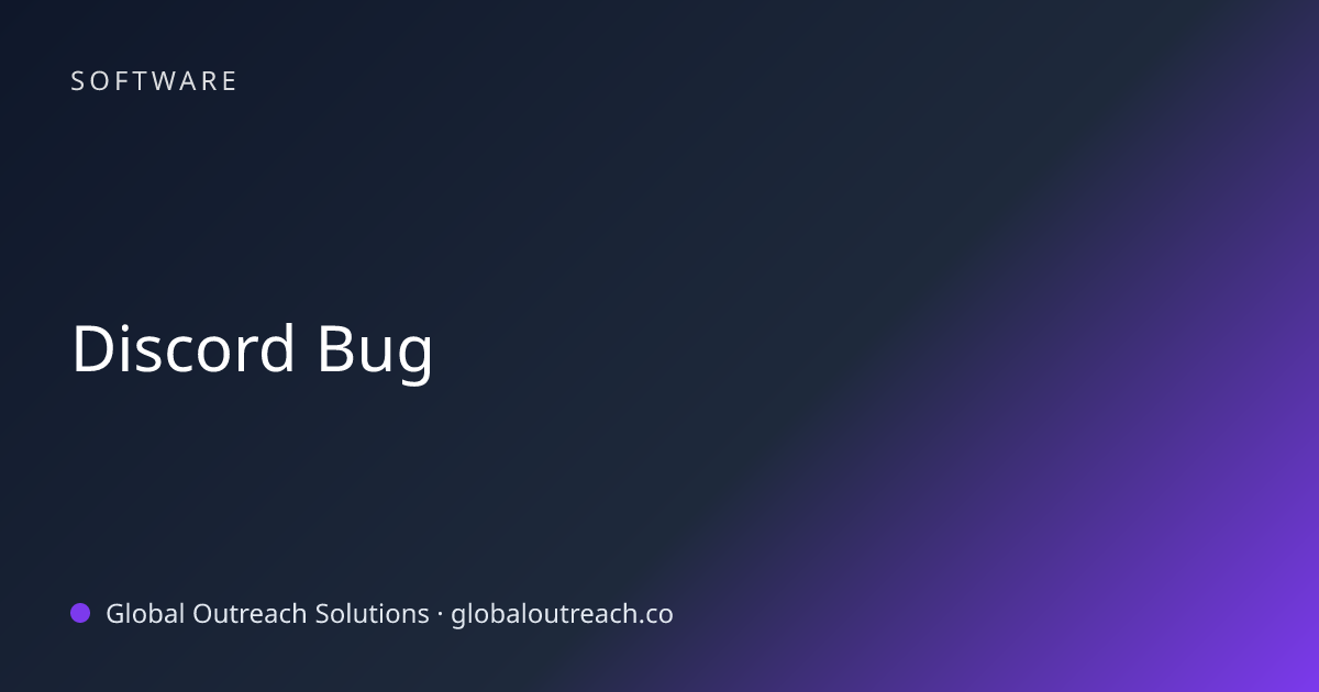 Related article cover image: "Discord Bug" (Software)