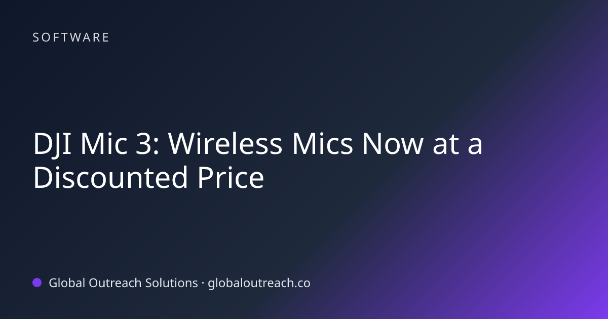 Related article cover image: "DJI Mic 3: Wireless Mics Now at a Discounted Price" (Software)