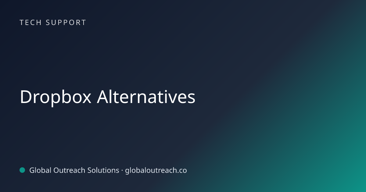 Related article cover image: "Dropbox Alternatives" (Tech Support)
